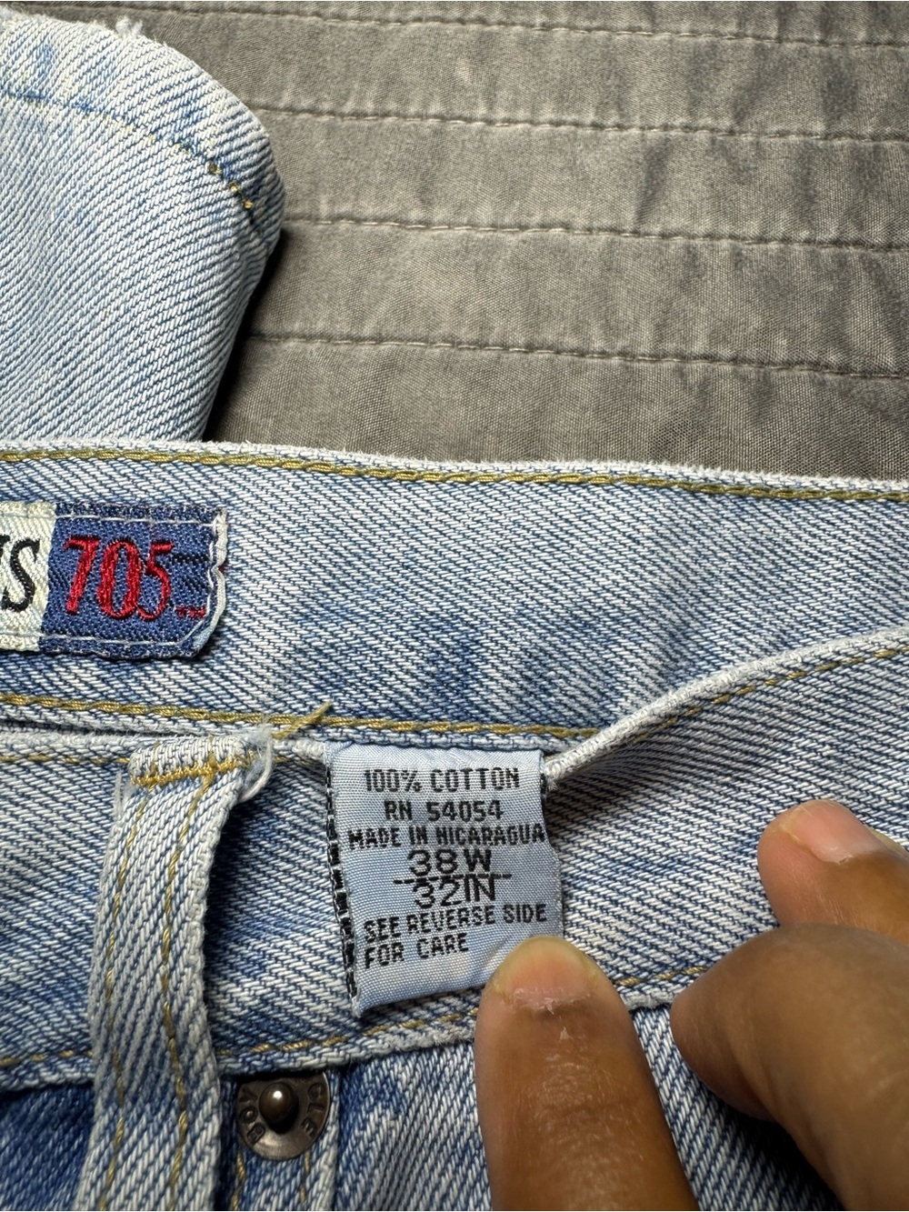 Men's Denim BUGLE BOY 705 Blue Jeans * Light Wash 38 x 32 vintage 90’s grunge! - Picture 7 of 8